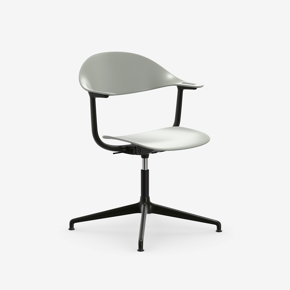 Mynt plastic grey 4 star base Glides / Vitra（ヴィトラ） / ダイニングチェア / VTR10303BLK_ma.jpg