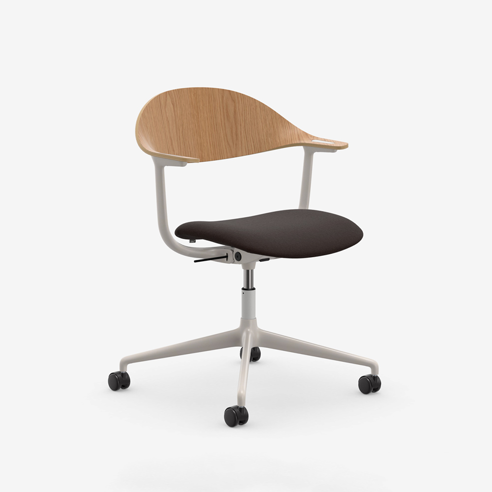 Mynt plywood Fabric 4 star base castors soft light / Vitra（ヴィトラ） / ダイニングチェア / VTR10306DBR_ma.jpg