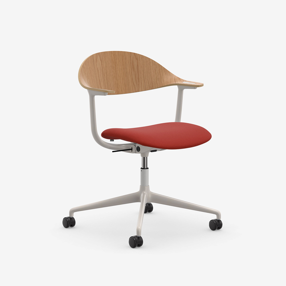 Mynt plywood Fabric 4 star base castors soft light / Vitra（ヴィトラ） / ダイニングチェア / VTR10306RED_ma.jpg
