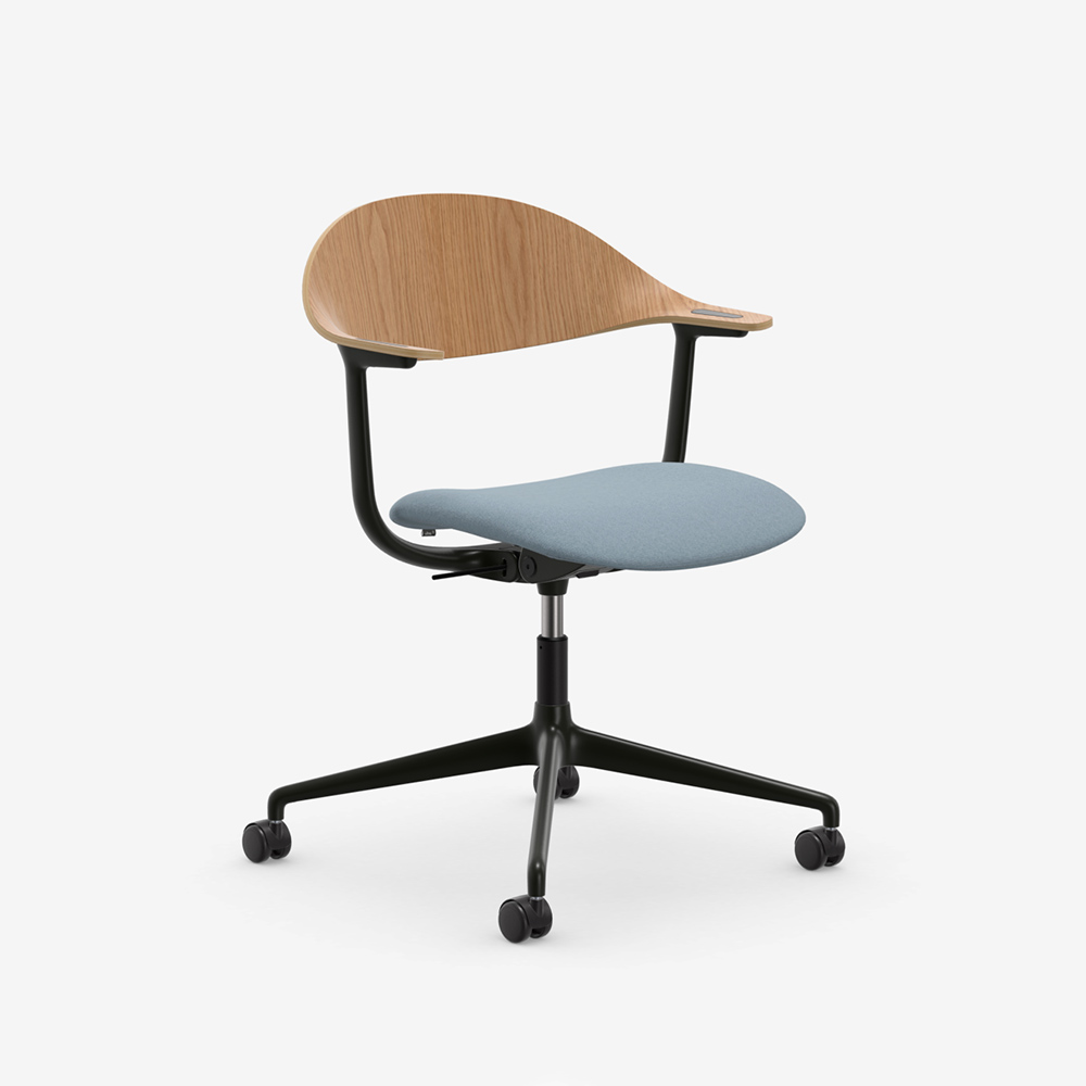 Mynt plywood Fabric 4 star base castors deep black / Vitra（ヴィトラ） / ダイニングチェア / VTR10307BLU_ma.jpg
