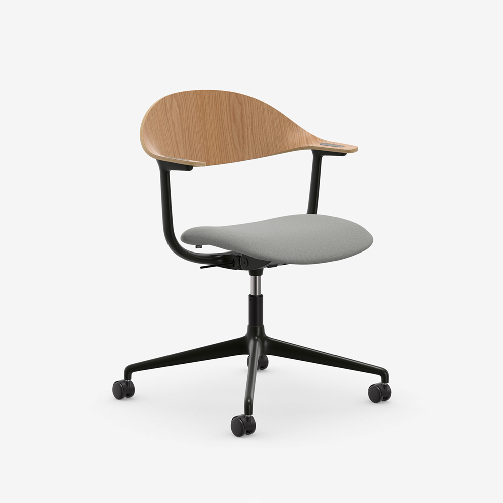 Mynt plywood Fabric 4 star base castors deep black / Vitra（ヴィトラ） / ダイニングチェア / VTR10307GRY_ma.jpg
