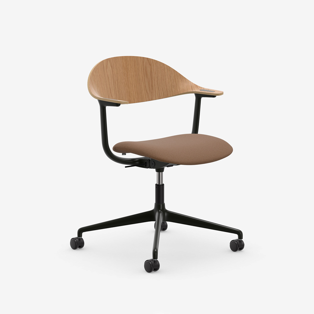 Mynt plywood Fabric 4 star base castors deep black / Vitra（ヴィトラ） / ダイニングチェア / VTR10307LBR_ma.jpg