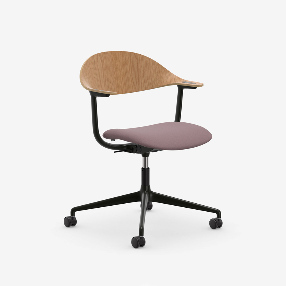Mynt plywood Fabric 4 star base castors deep black / Vitra（ヴィトラ） / ダイニングチェア / VTR10307PNK_ma.jpg