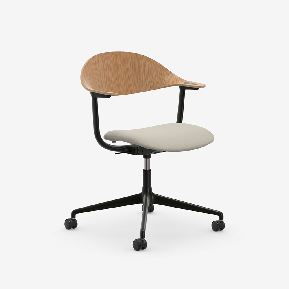Mynt plywood Fabric 4 star base castors deep black / Vitra（ヴィトラ） / ダイニングチェア / VTR10307WHT_ma.jpg