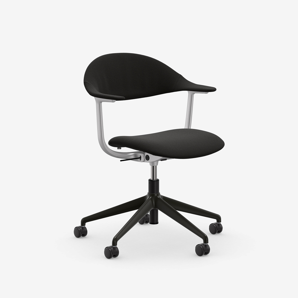 Mynt plywood Fabric 5 star base castors deep black / Vitra（ヴィトラ） / ダイニングチェア / VTR10308BLK_ma.jpg
