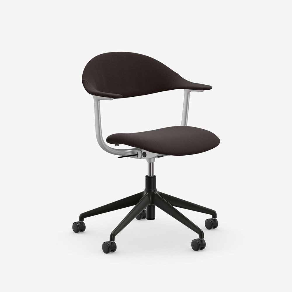 Mynt plywood Fabric 5 star base castors deep black / Vitra（ヴィトラ） / ダイニングチェア / VTR10308DBR_ma.jpg
