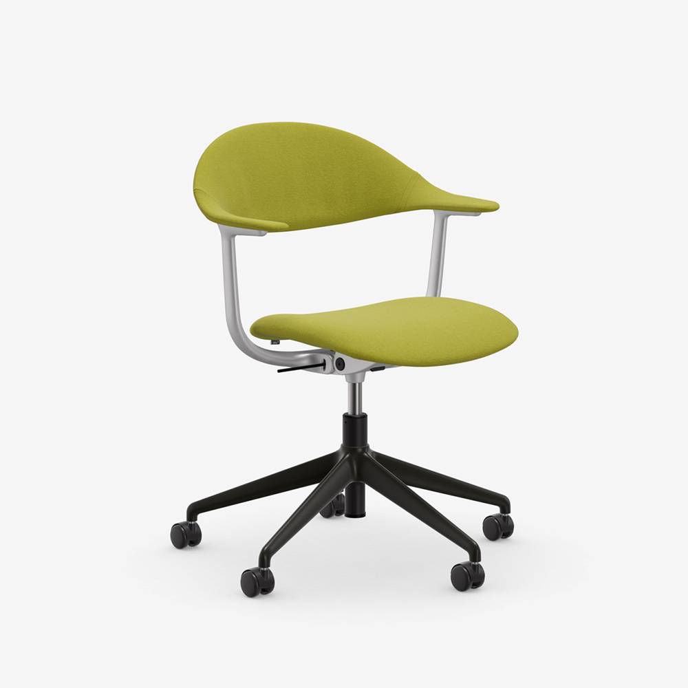 Mynt plywood Fabric 5 star base castors deep black / Vitra（ヴィトラ） / ダイニングチェア / VTR10308YEL_ma.jpg