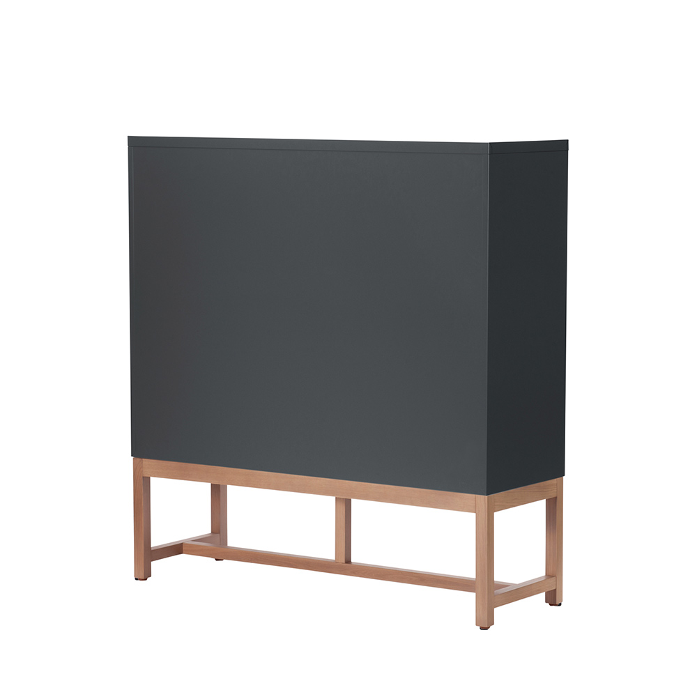 Work Plus FLEX-WIZ STORAGE Open Black 1180 ＋ LEG 1170 Oak wood / Work Plus（ワークプラス） / オフィスロッカー・オフィス書庫・オフィスラック / WKP10034_dt_03.jpg
