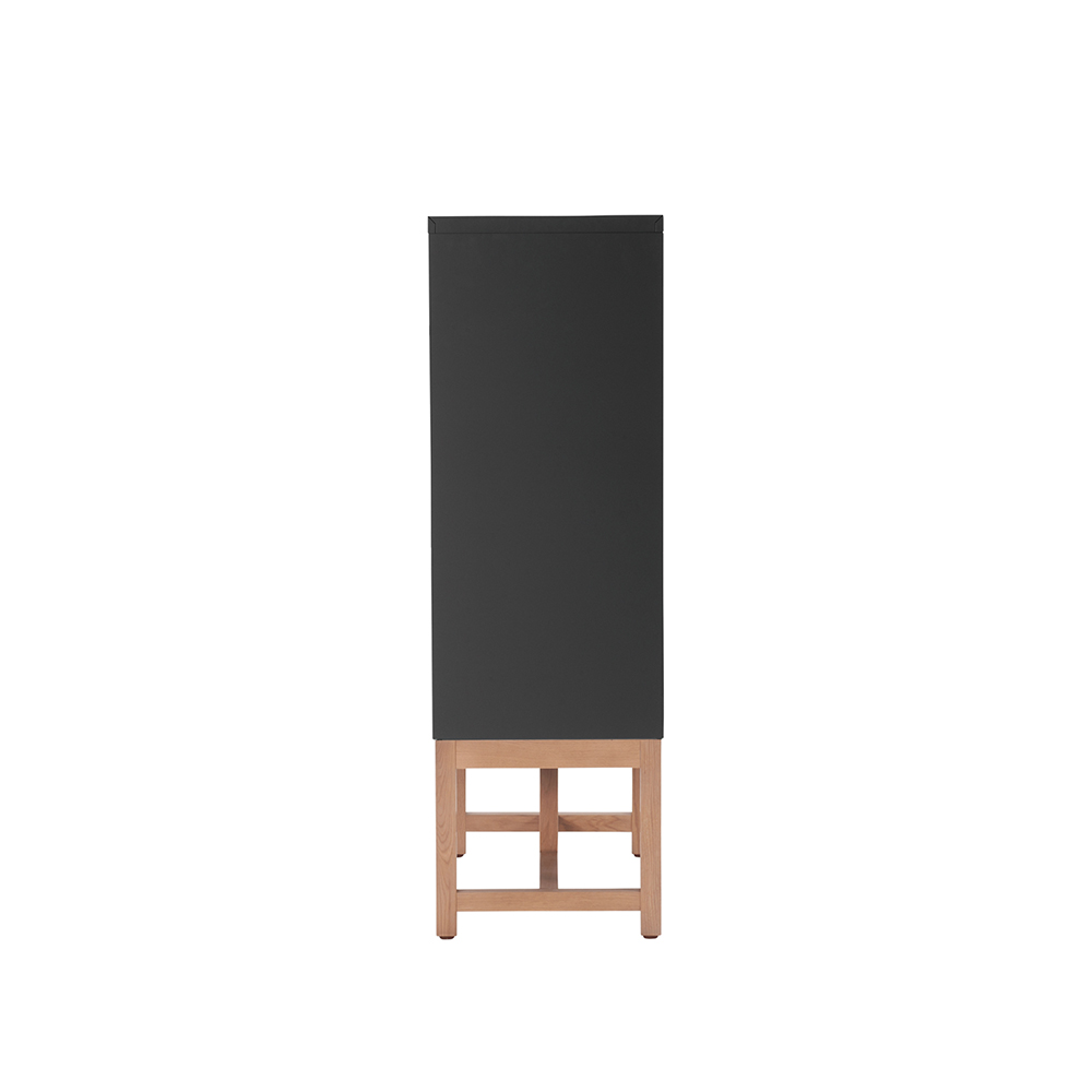 Work Plus FLEX-WIZ STORAGE OPEN Black 800 ＋ LEG 790 Oak wood / Work Plus（ワークプラス） / オフィスロッカー・オフィス書庫・オフィスラック / WKP10038_dt_02.jpg
