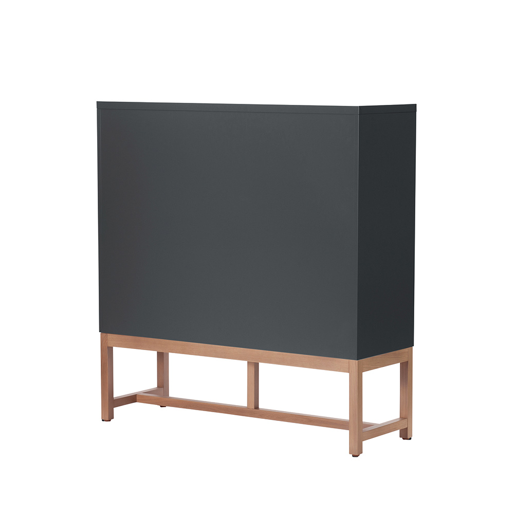 Work Plus FLEX-WIZ STORAGE 6DOOR Black ＋ LEG 1170 Oak wood / Work Plus（ワークプラス） / オフィスロッカー・オフィス書庫・オフィスラック / WKP10042_dt_03.jpg