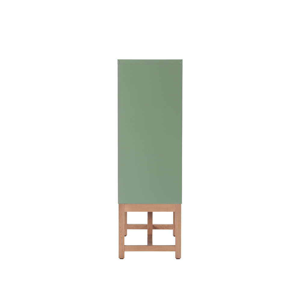 Work Plus FLEX-WIZ STORAGE 4DOOR Olive ＋ LEG 790 Oak wood / Work Plus（ワークプラス） / オフィスロッカー・オフィス書庫・オフィスラック / WKP10044_dt_02.jpg