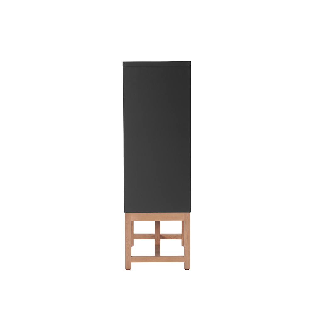 Work Plus FLEX-WIZ STORAGE 4DOOR Black ＋ LEG 790 Oak wood / Work Plus（ワークプラス） / オフィスロッカー・オフィス書庫・オフィスラック / WKP10046_dt_02.jpg
