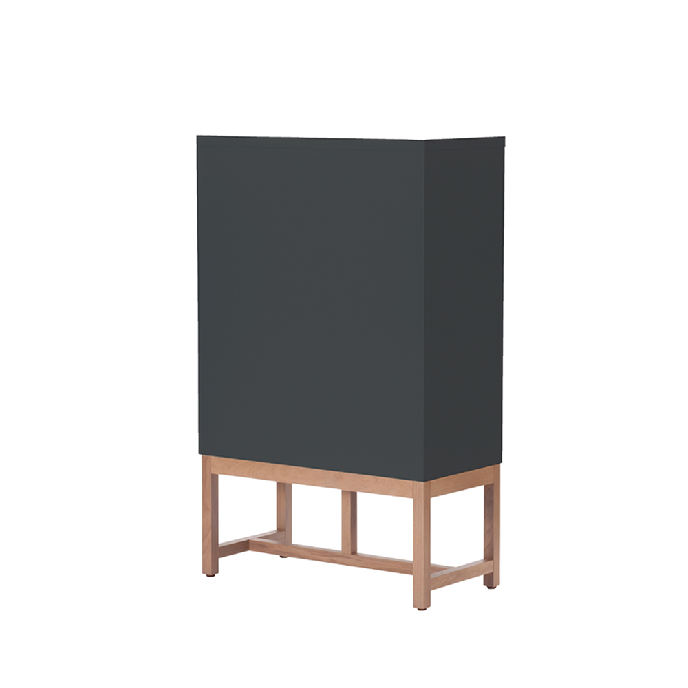 Work Plus FLEX-WIZ STORAGE 4DOOR Black ＋ LEG 790 Oak wood / Work Plus（ワークプラス） / オフィスロッカー・オフィス書庫・オフィスラック / WKP10046_dt_03.jpg