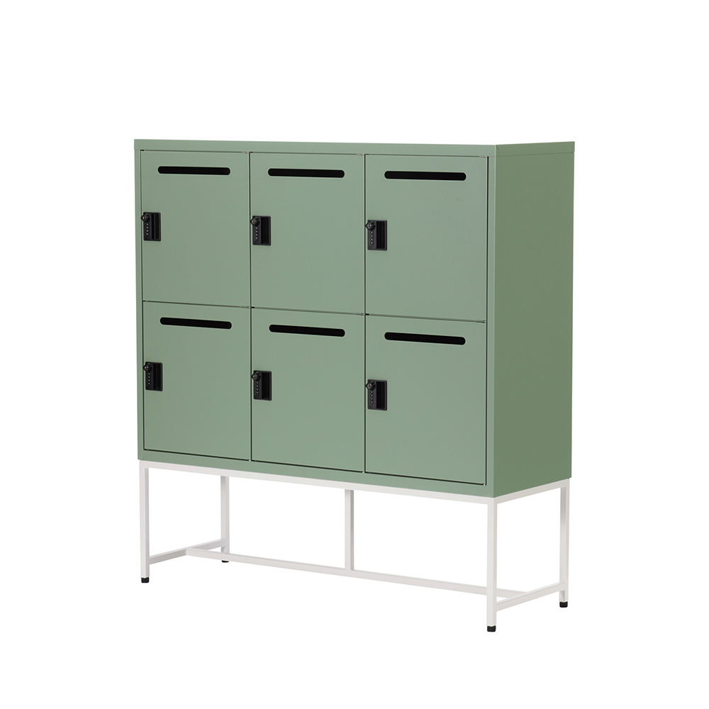 Work Plus FLEX-WIZ STORAGE 6DOOR Olive ＋ LEG 1170 / Work Plus（ワークプラス） / オフィスロッカー・オフィス書庫・オフィスラック / WKP10099WHT_ma.jpg