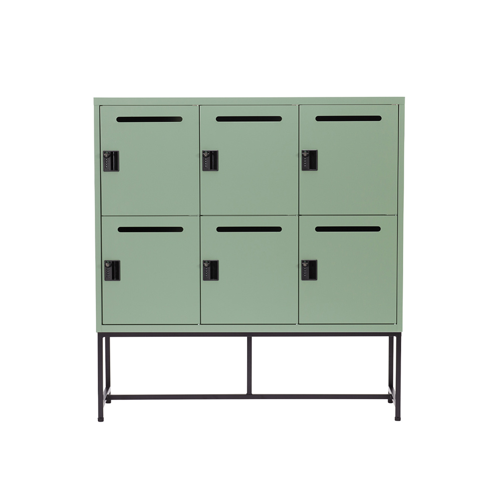 Work Plus FLEX-WIZ STORAGE 6DOOR Olive ＋ LEG 1170 / Work Plus（ワークプラス） / オフィスロッカー・オフィス書庫・オフィスラック / WKP10099_dt_01.jpg