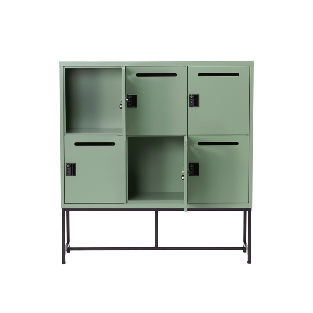 Work Plus FLEX-WIZ STORAGE 6DOOR Olive ＋ LEG 1170 / Work Plus（ワークプラス） / オフィスロッカー・オフィス書庫・オフィスラック / WKP10099_dt_04.jpg