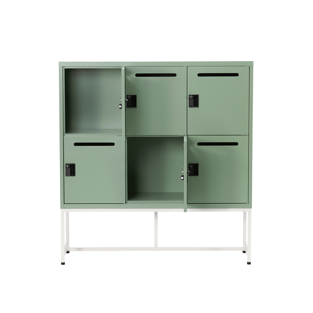 Work Plus FLEX-WIZ STORAGE 6DOOR Olive ＋ LEG 1170 / Work Plus（ワークプラス） / オフィスロッカー・オフィス書庫・オフィスラック / WKP10099_dt_08.jpg