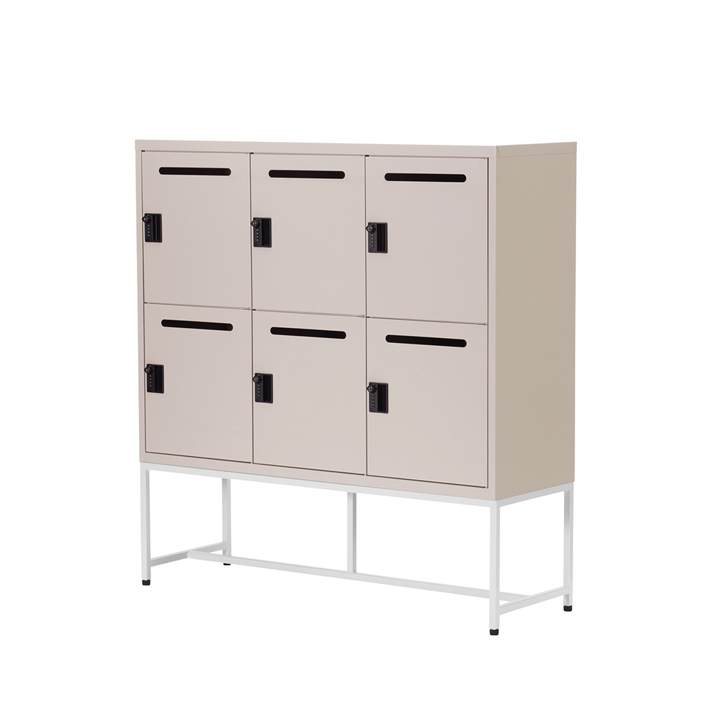 Work Plus FLEX-WIZ STORAGE 6DOOR Greige ＋ LEG 1170 / Work Plus（ワークプラス） / オフィスロッカー・オフィス書庫・オフィスラック / WKP10100WHT_ma.jpg