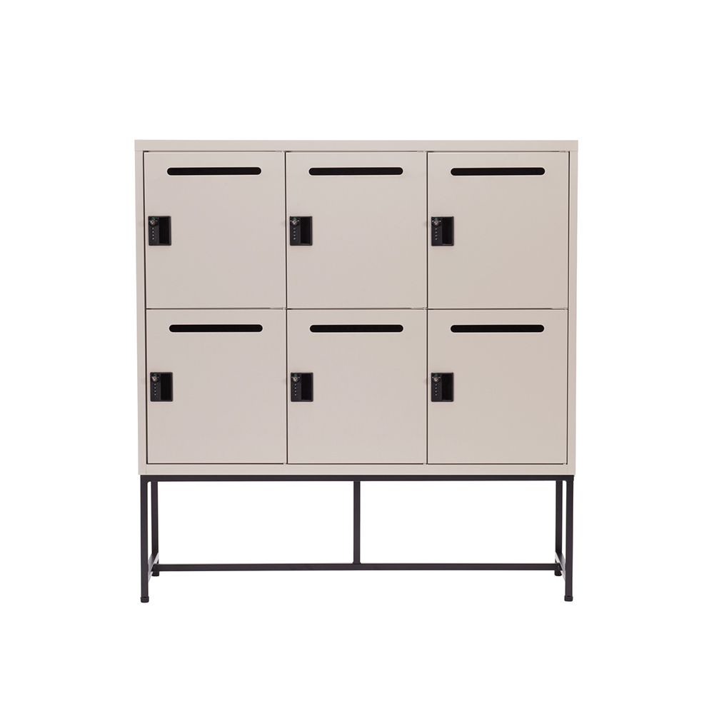 Work Plus FLEX-WIZ STORAGE 6DOOR Greige ＋ LEG 1170 / Work Plus（ワークプラス） / オフィスロッカー・オフィス書庫・オフィスラック / WKP10100_dt_01.jpg