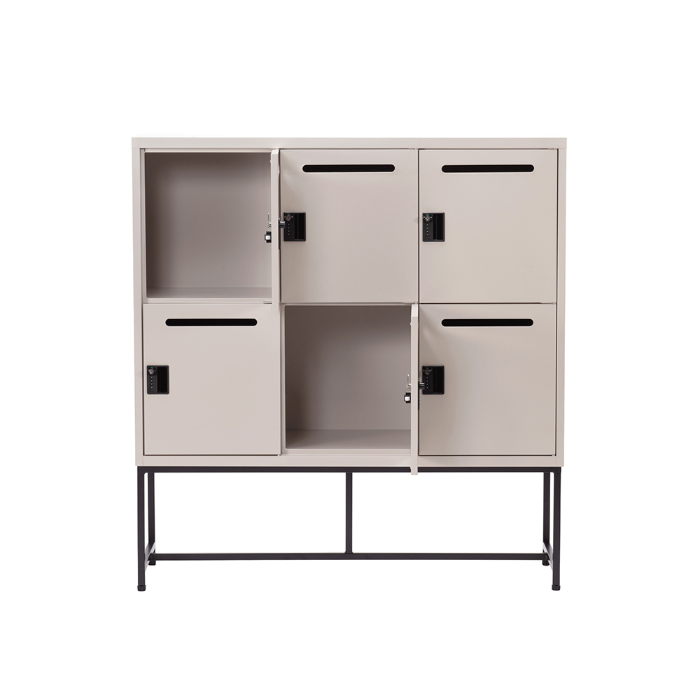 Work Plus FLEX-WIZ STORAGE 6DOOR Greige ＋ LEG 1170 / Work Plus（ワークプラス） / オフィスロッカー・オフィス書庫・オフィスラック / WKP10100_dt_04.jpg