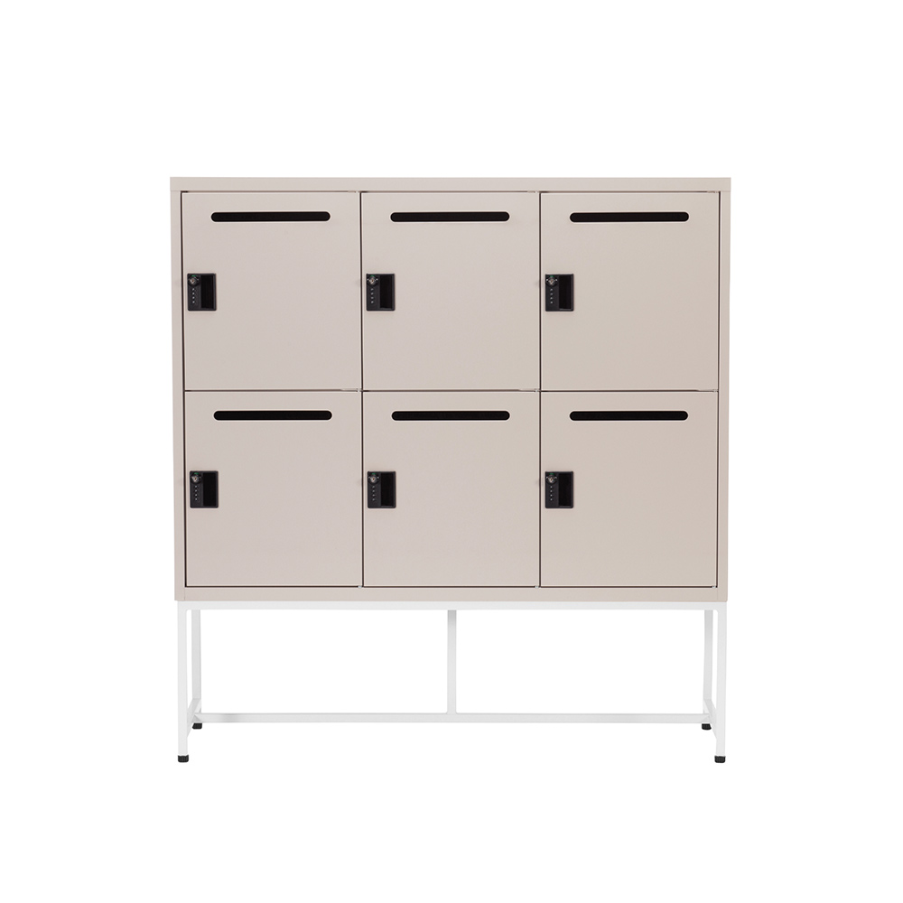 Work Plus FLEX-WIZ STORAGE 6DOOR Greige ＋ LEG 1170 / Work Plus（ワークプラス） / オフィスロッカー・オフィス書庫・オフィスラック / WKP10100_dt_05.jpg