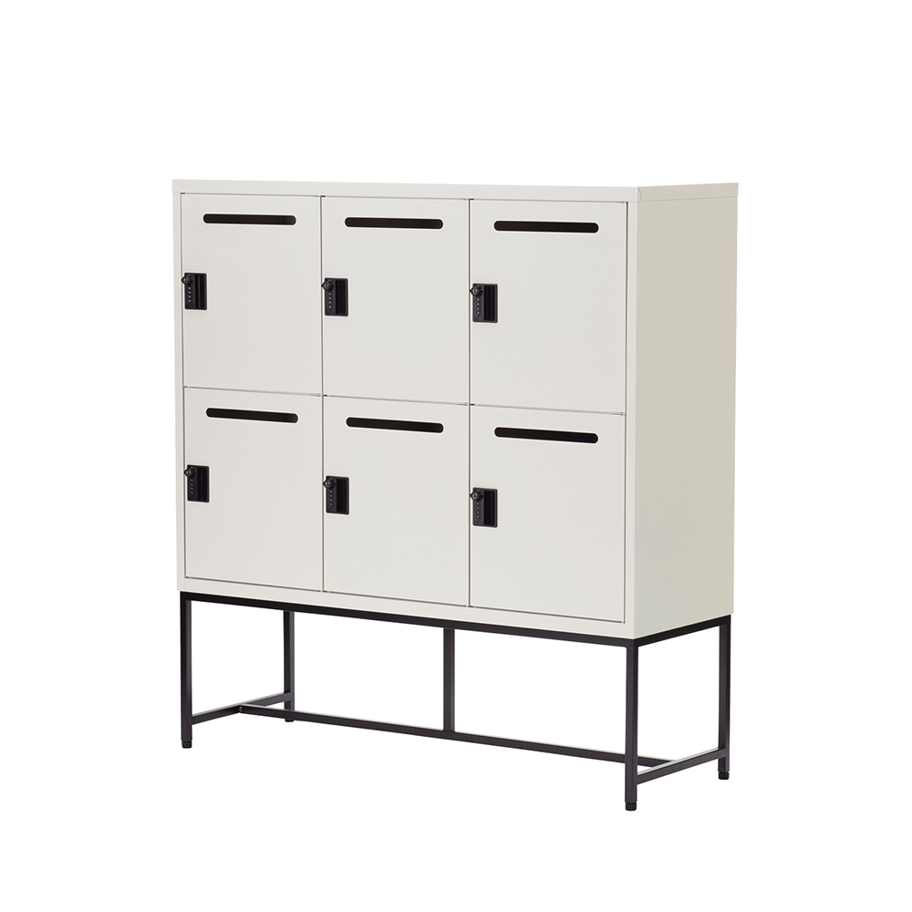 Work Plus FLEX-WIZ STORAGE 6DOOR White ＋ LEG 1170 / Work Plus（ワークプラス） / オフィスロッカー・オフィス書庫・オフィスラック / WKP10102BLK_ma.jpg