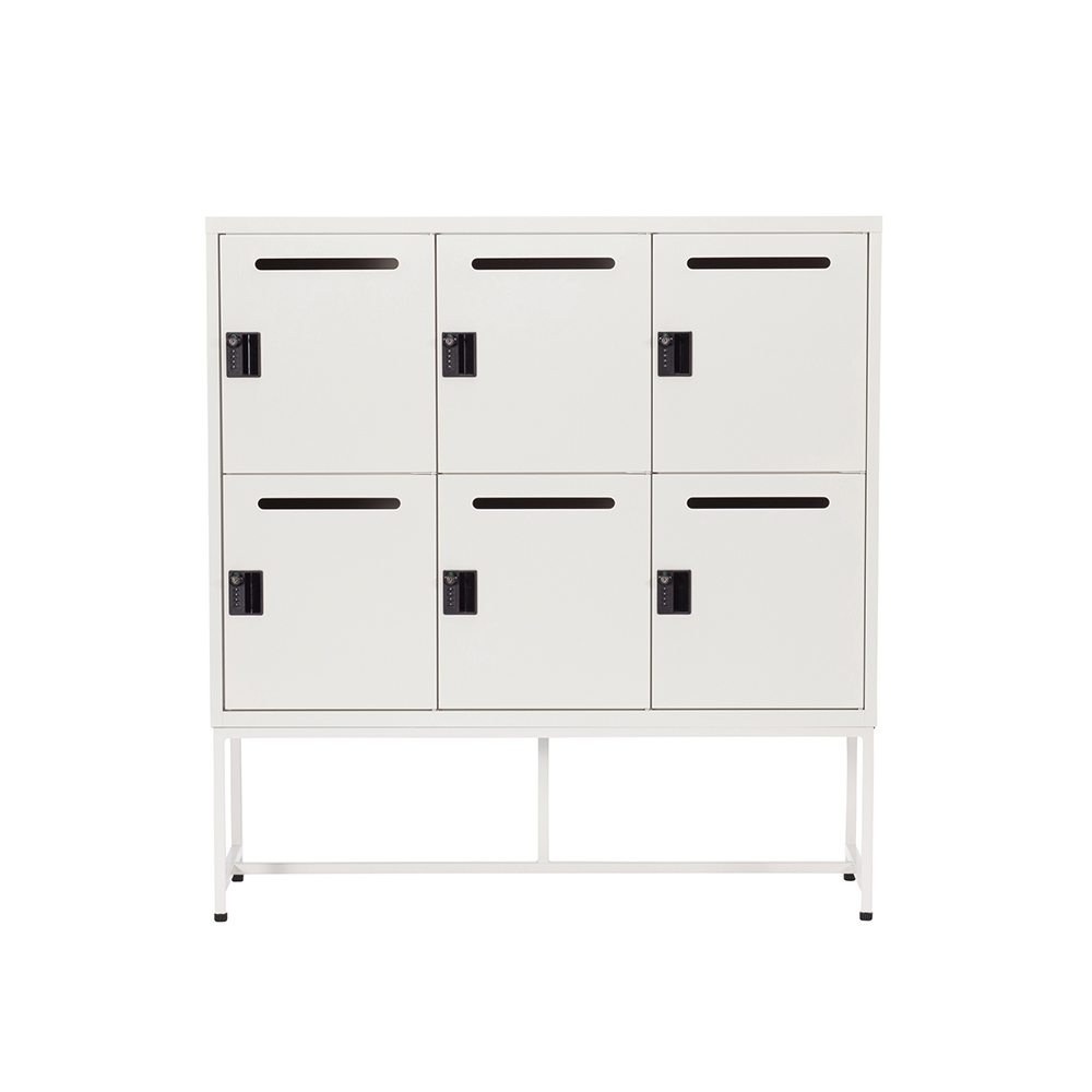 Work Plus FLEX-WIZ STORAGE 6DOOR White ＋ LEG 1170 / Work Plus（ワークプラス） / オフィスロッカー・オフィス書庫・オフィスラック / WKP10102_dt_01.jpg