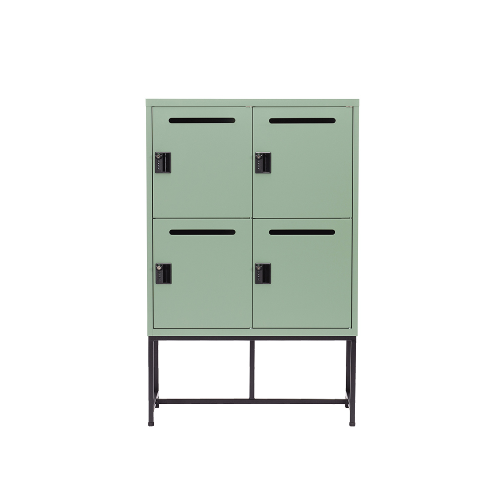 Work Plus FLEX-WIZ STORAGE 4DOOR Olive ＋ LEG 790 / Work Plus（ワークプラス） / オフィスロッカー・オフィス書庫・オフィスラック / WKP10103_dt_01.jpg