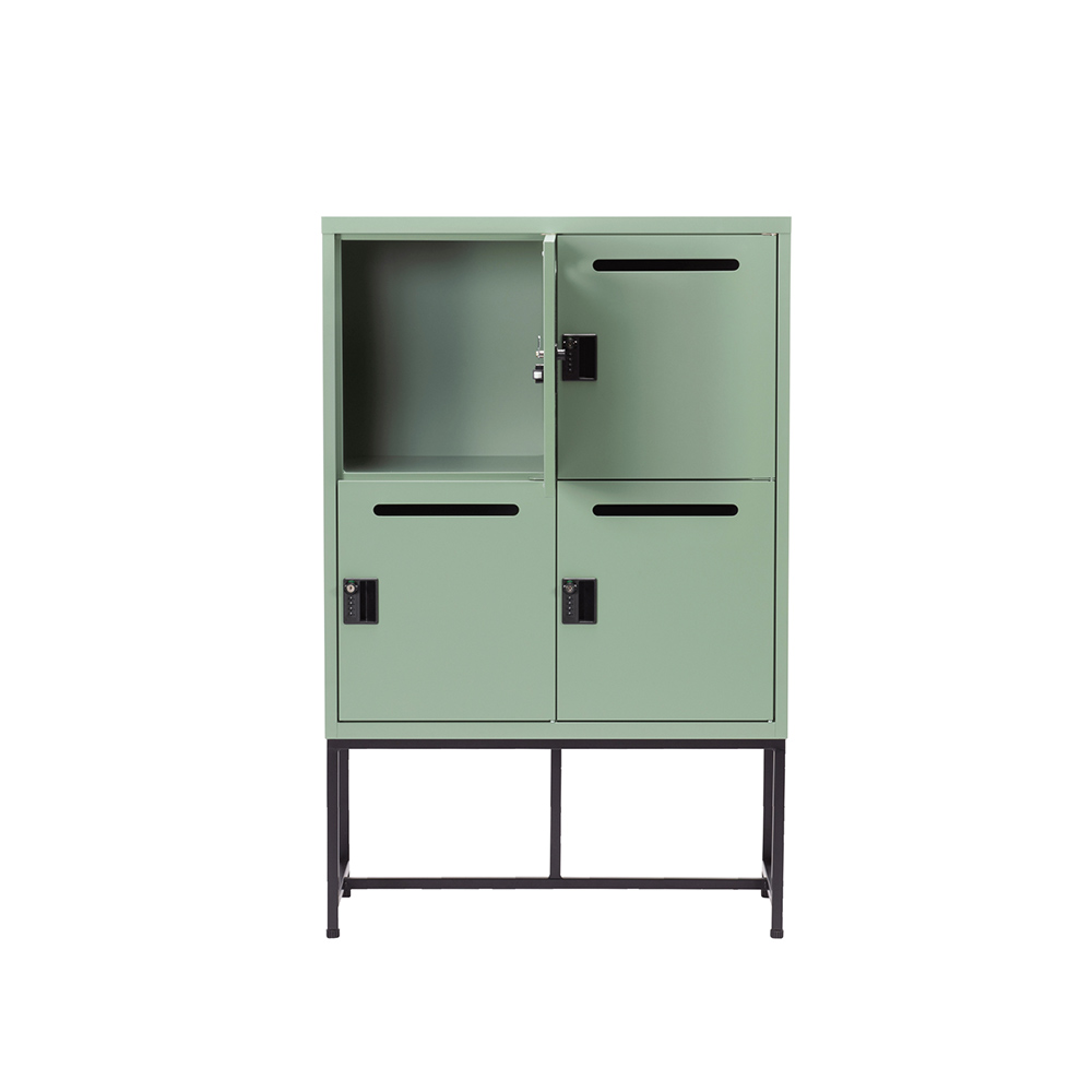 Work Plus FLEX-WIZ STORAGE 4DOOR Olive ＋ LEG 790 / Work Plus（ワークプラス） / オフィスロッカー・オフィス書庫・オフィスラック / WKP10103_dt_04.jpg