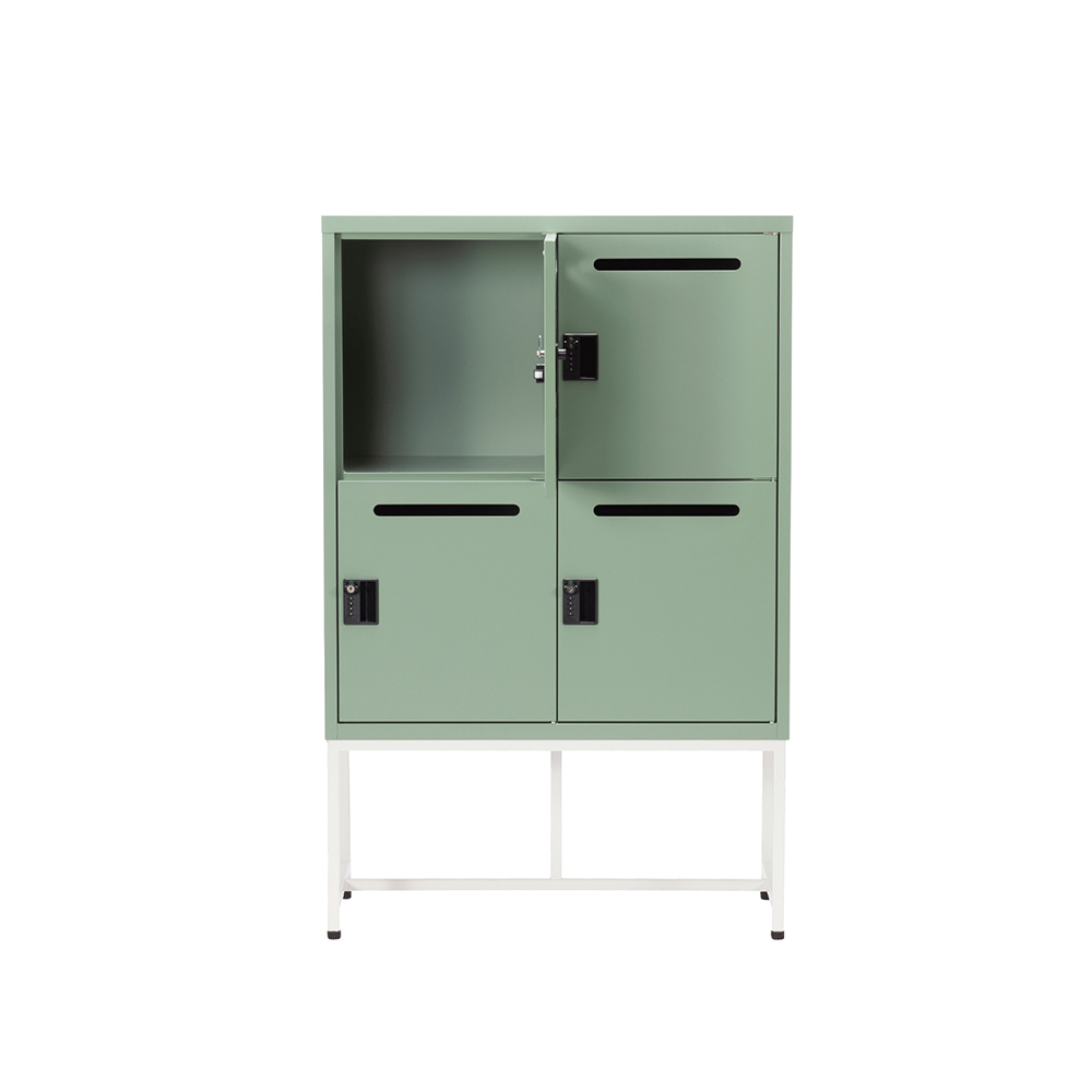 Work Plus FLEX-WIZ STORAGE 4DOOR Olive ＋ LEG 790 / Work Plus（ワークプラス） / オフィスロッカー・オフィス書庫・オフィスラック / WKP10103_dt_08.jpg