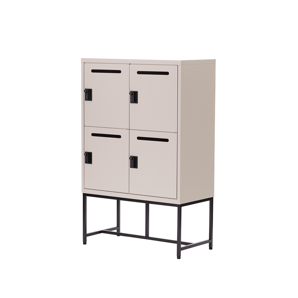 Work Plus FLEX-WIZ STORAGE 4DOOR Greige ＋ LEG 790 / Work Plus（ワークプラス） / オフィスロッカー・オフィス書庫・オフィスラック / WKP10104BLK_ma.jpg