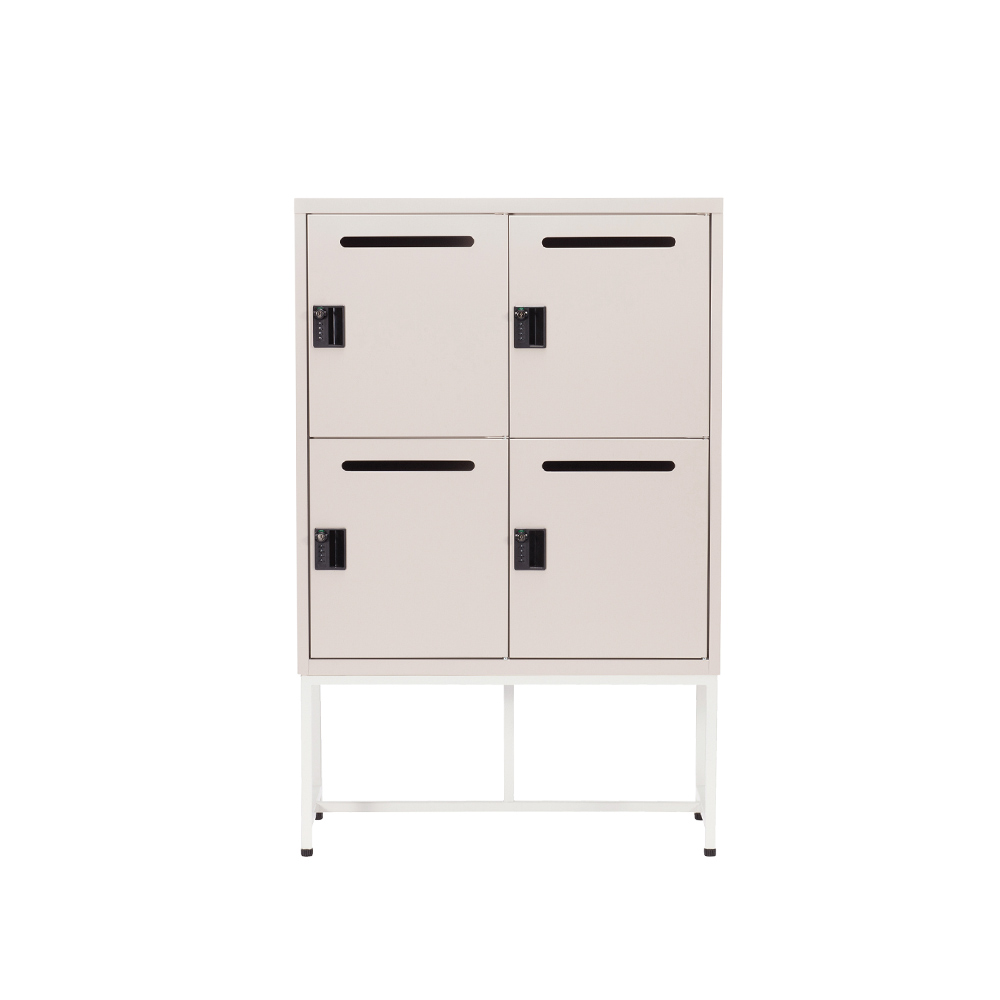 Work Plus FLEX-WIZ STORAGE 4DOOR Greige ＋ LEG 790 / Work Plus（ワークプラス） / オフィスロッカー・オフィス書庫・オフィスラック / WKP10104_dt_01.jpg