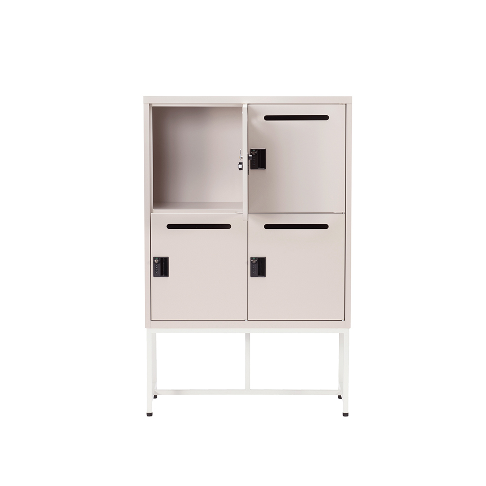Work Plus FLEX-WIZ STORAGE 4DOOR Greige ＋ LEG 790 / Work Plus（ワークプラス） / オフィスロッカー・オフィス書庫・オフィスラック / WKP10104_dt_04.jpg