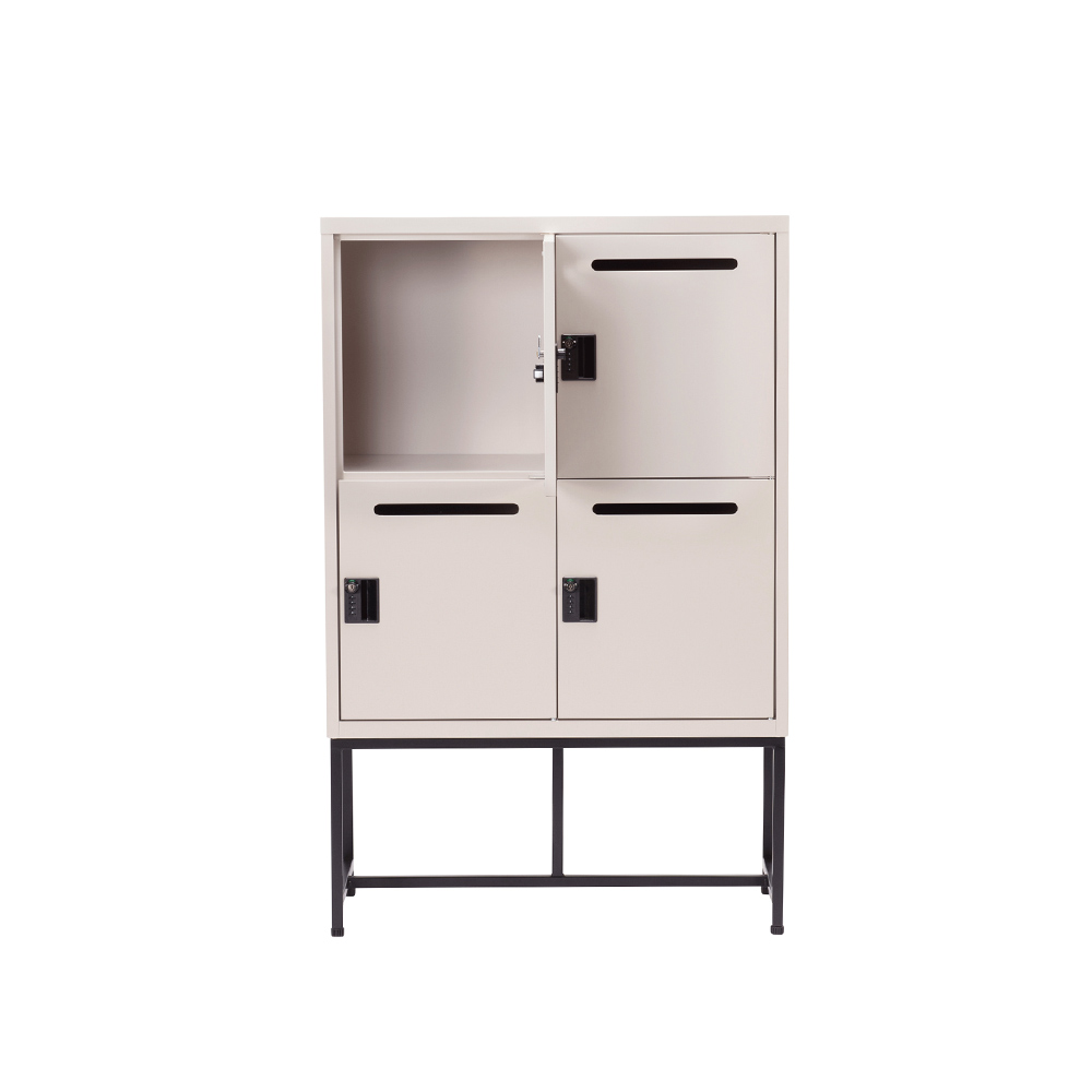 Work Plus FLEX-WIZ STORAGE 4DOOR Greige ＋ LEG 790 / Work Plus（ワークプラス） / オフィスロッカー・オフィス書庫・オフィスラック / WKP10104_dt_08.jpg