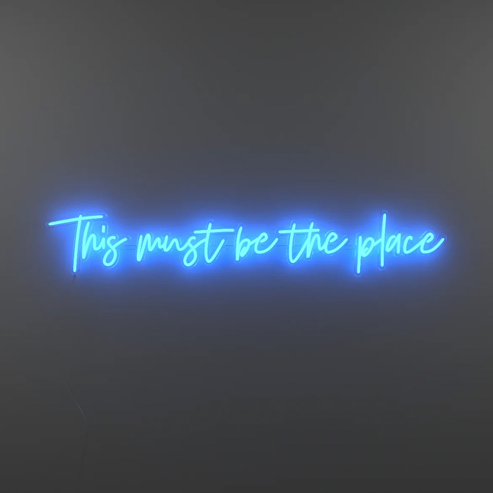 Word Art This Must Be The Place_Yellowpop LEDネオンサイン / Yellowpop（イエローポップ） / スタンドライト・フロアライト・フロアスタンド / YEP10005BLU_ma.jpg