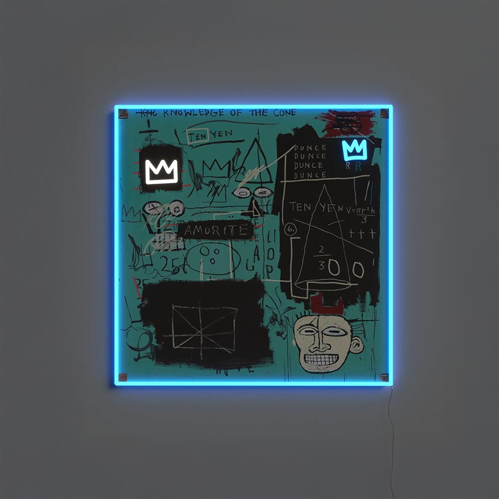 Jean Michel Basquiat Equals Pie_Yellowpop LEDネオンサイン / Yellowpop（イエローポップ） / スタンドライト・フロアライト・フロアスタンド / YEP10014_dt_01.jpg