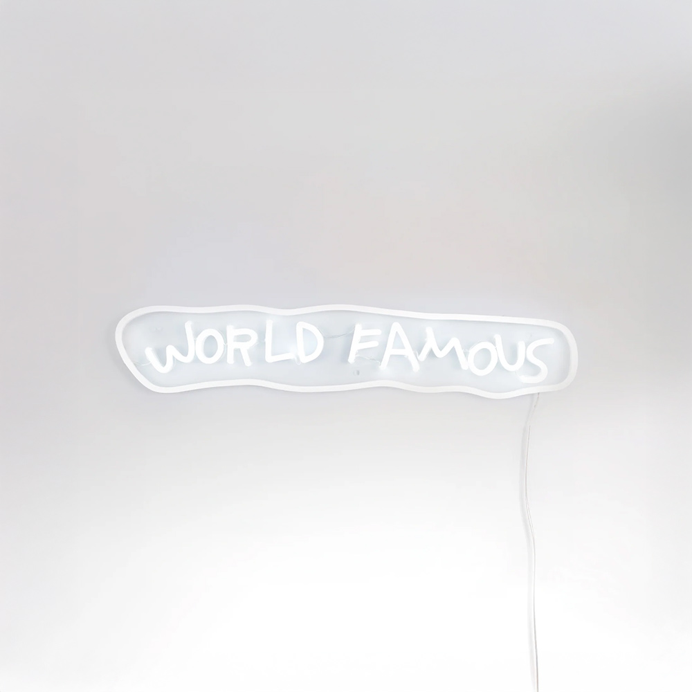 Jean Michel Basquiat World Famous_Yellowpop LEDネオンサイン / Yellowpop（イエローポップ） / スタンドライト・フロアライト・フロアスタンド / YEP10016WHT_ma.jpg