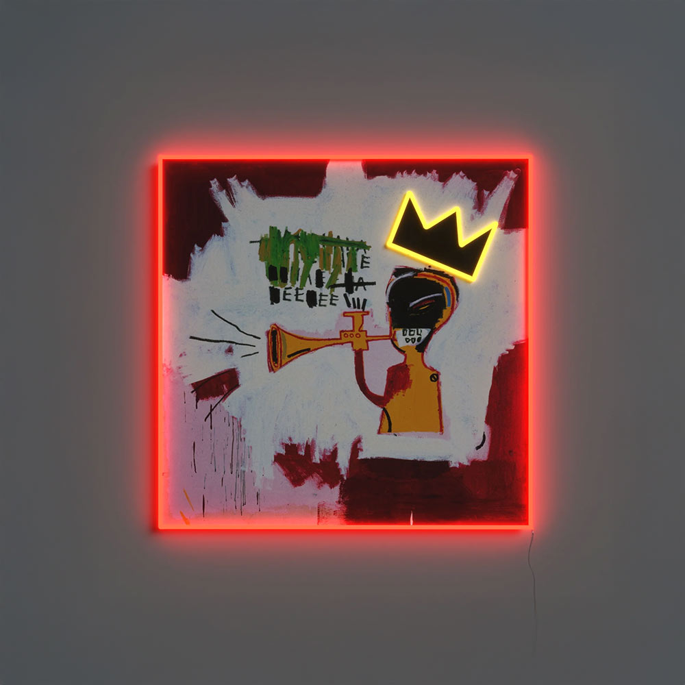 Jean Michel Basquiat Trumpet_Yellowpop LEDネオンサイン / Yellowpop（イエローポップ） / スタンドライト・フロアライト・フロアスタンド / YEP10018_dt_01.jpg