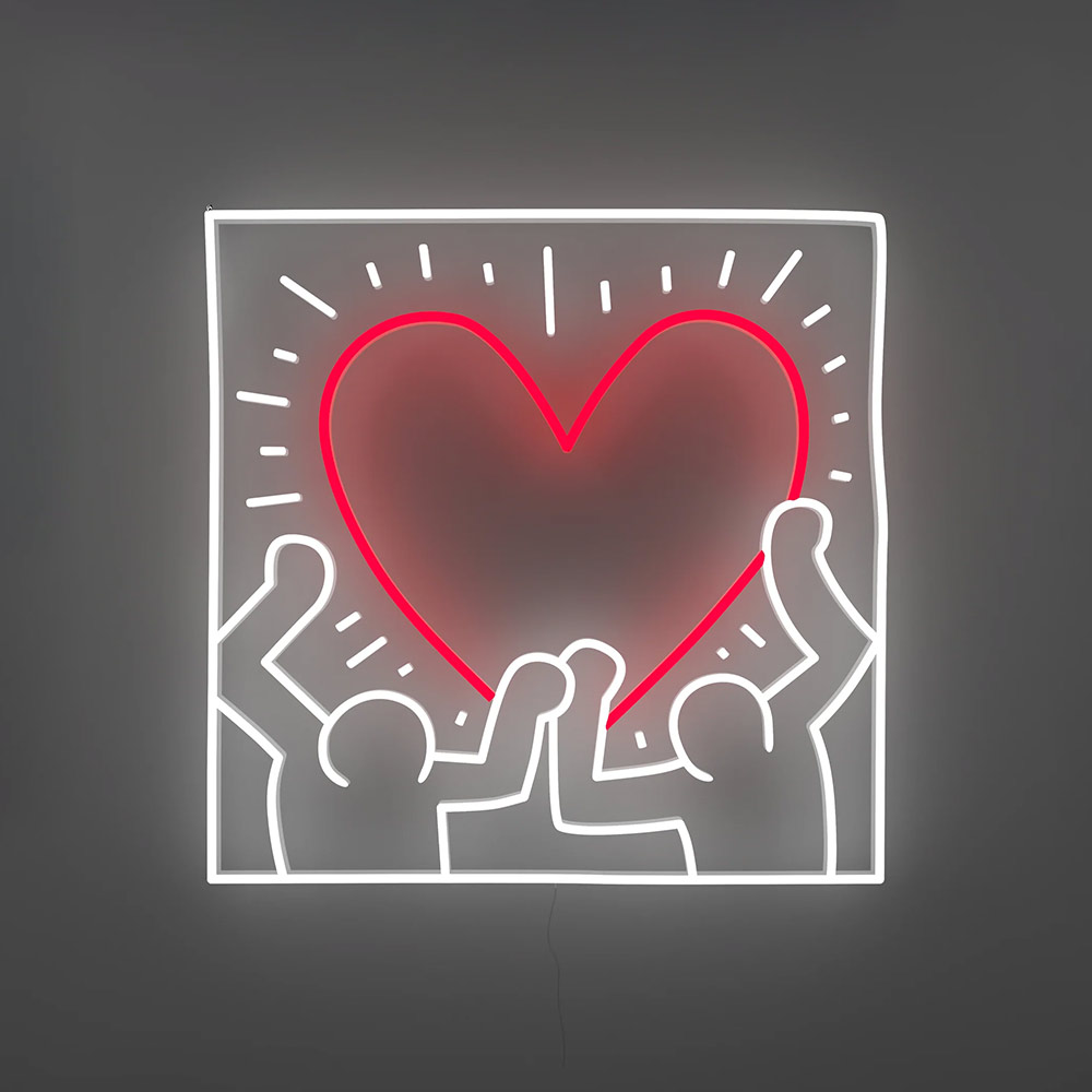 Keith Haring Radiant Heart_Yellowpop LEDネオンサイン / Yellowpop（イエローポップ） / スタンドライト・フロアライト・フロアスタンド / YEP10021_dt_01.jpg
