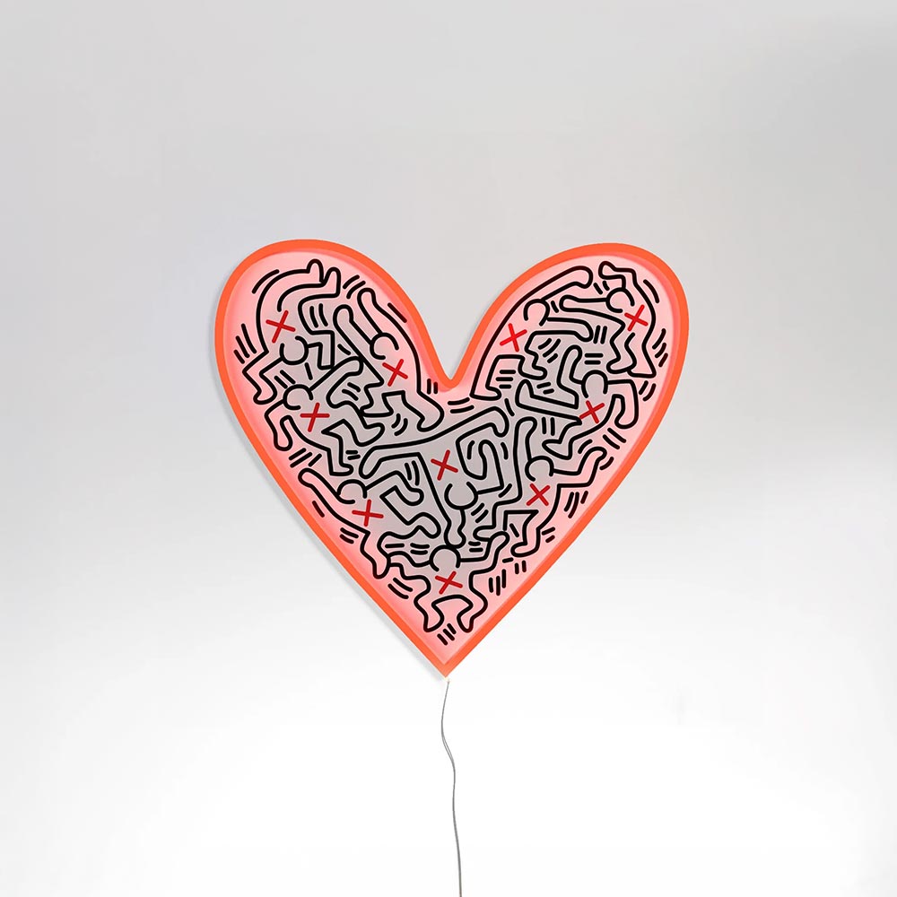 Keith Haring Dance Love Heart_Yellowpop LEDネオンサイン / Yellowpop（イエローポップ） / スタンドライト・フロアライト・フロアスタンド / YEP10023RED_ma.jpg