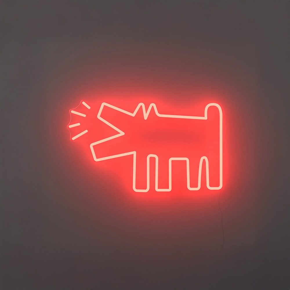 Keith Haring Barking Dog_Yellowpop LEDネオンサイン / Yellowpop（イエローポップ） / スタンドライト・フロアライト・フロアスタンド / YEP10024_dt_01.jpg
