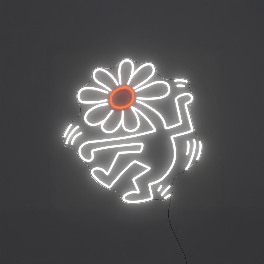 Keith Haring Flower Head_Yellowpop LEDネオンサイン / Yellowpop（イエローポップ） / スタンドライト・フロアライト・フロアスタンド / YEP10025_dt_01.jpg