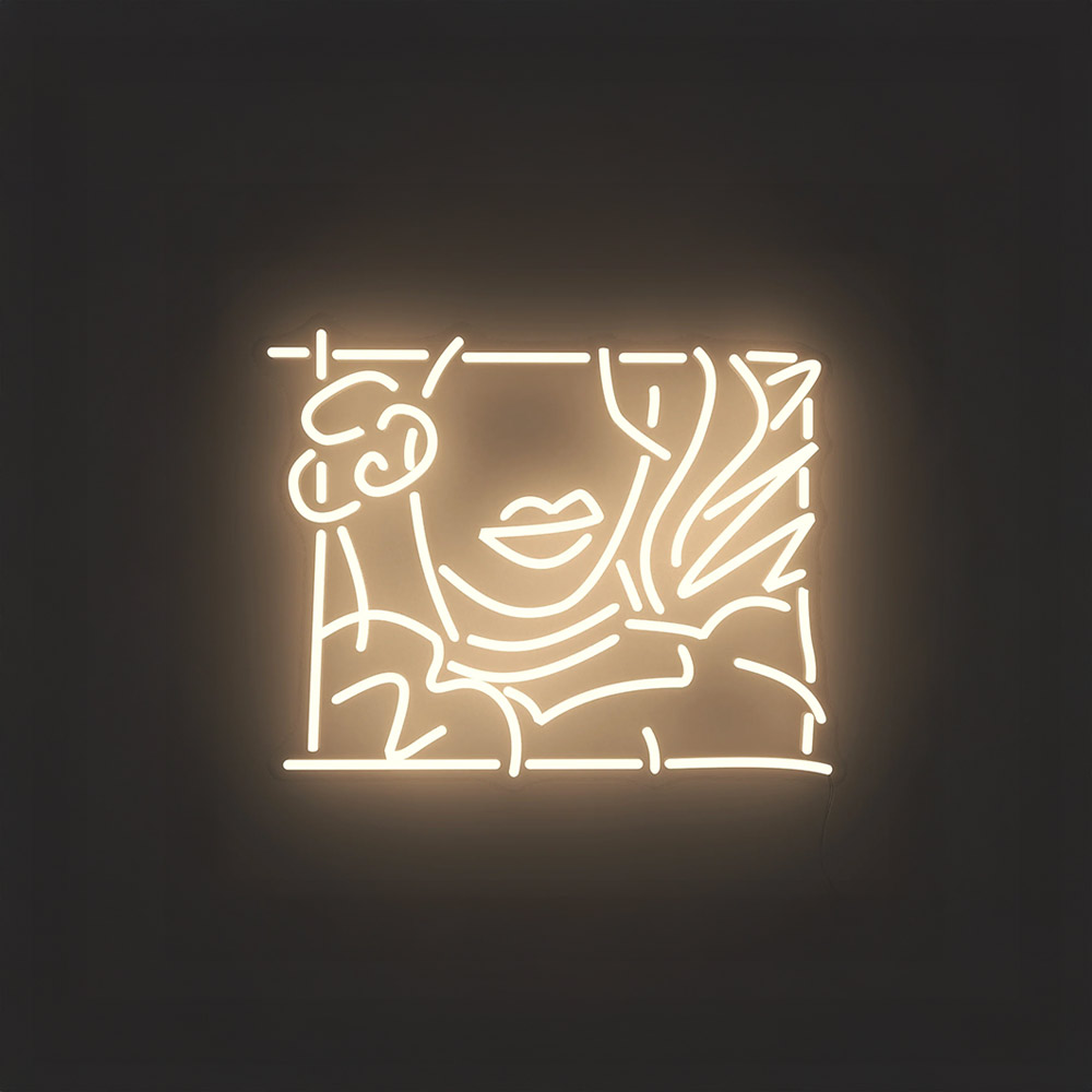 Tom Wesselmann Woman Face_Yellowpop LEDネオンサイン / Yellowpop（イエローポップ） / スタンドライト・フロアライト・フロアスタンド / YEP10033YEL_ma.jpg