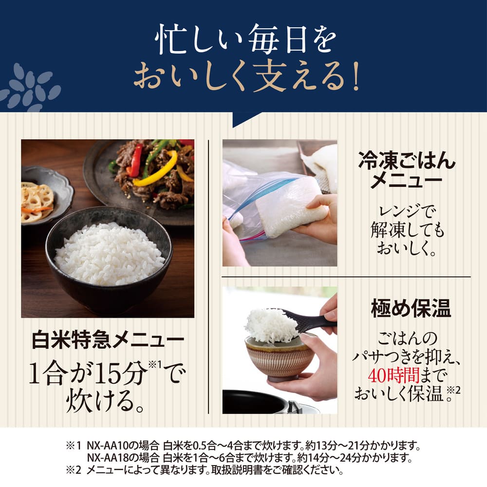 炎舞炊き 圧力IH炊飯ジャー 5.5合炊き NX-AA10_ZOJIRUSHI / ZOJIRUSHI（ゾウジルシ） / 炊飯器 / ZJS10041_dt_06.jpg