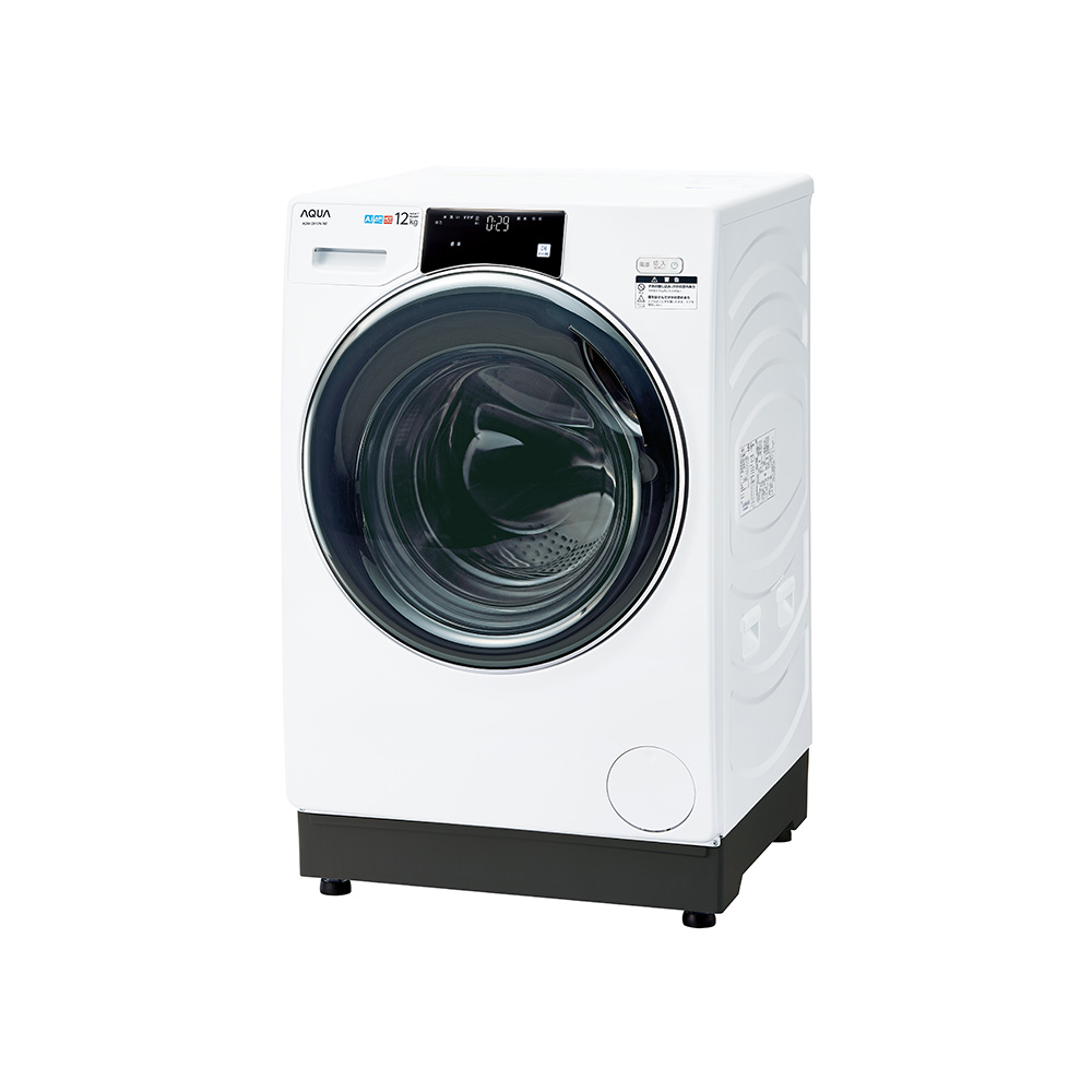 消毒済 22年 ドラム式洗濯乾燥機 AQUA AQW-DX12M-W 90日保証
