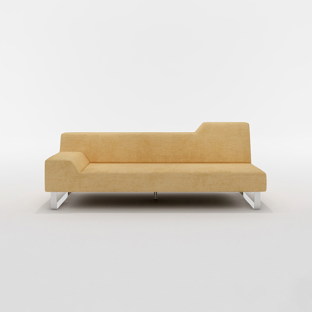 FLANNEL SOFA SIESTA 2.5P SOFA ONE ARM Right Type スチール脚(クロム