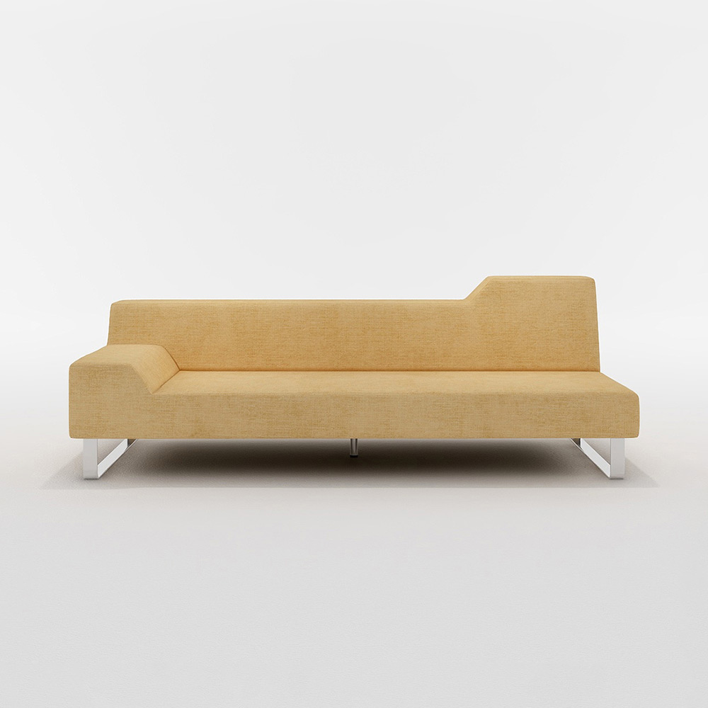 FLANNEL SOFA SIESTA 3P SOFA ONE ARM Right Type スチール脚