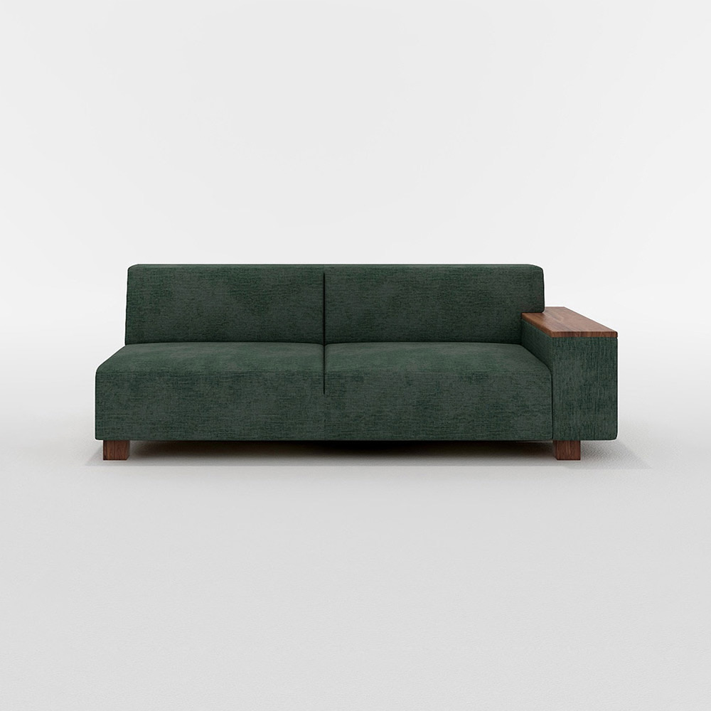 FLANNEL SOFA BRICK 3P SOFA ONE ARM Left Type 木肘 Left FLANNEL SOFA BRICK 3P SOFA ONE ARM Left Type 木肘 Left