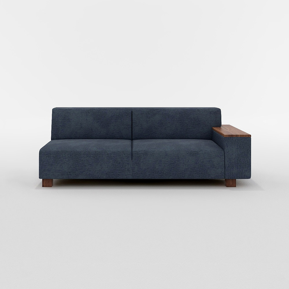 FLANNEL SOFA BRICK 3P SOFA ONE ARM Left Type 木肘 Left