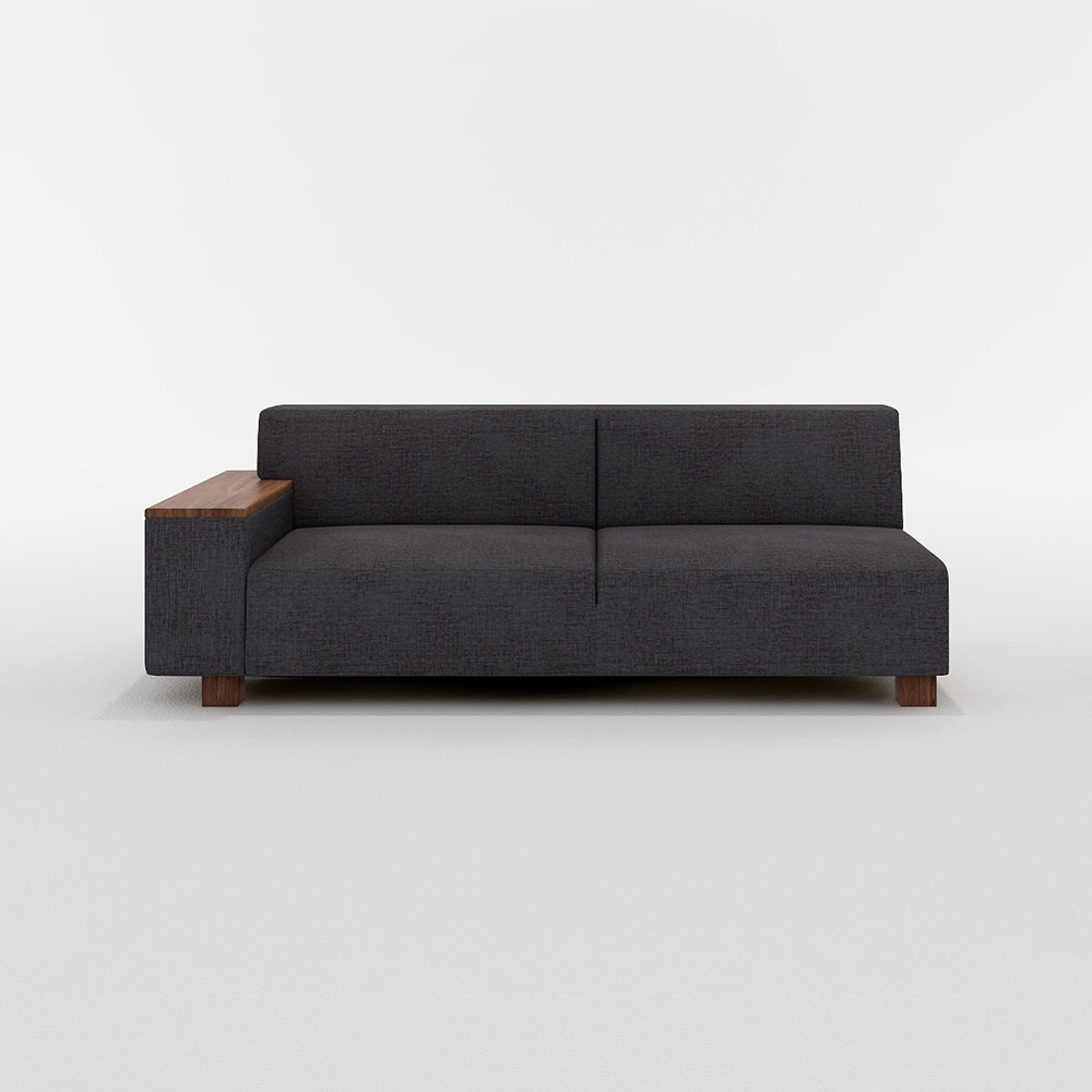 FLANNEL SOFA BRICK COUCH SOFA NORMAL Right Type 木脚